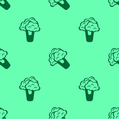 Broccoli seamless pattern background, Broccoli vector illustration