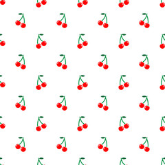 Cherry seamless pattern background, Cherry vector illustration