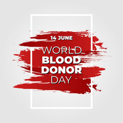 Vector illustration of Donate blood concept for World blood donor day-June 14.
