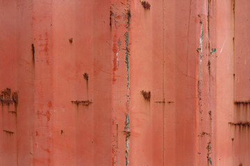 Old rusty metal background container surface and orange colour.