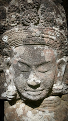 Fototapeta na wymiar Detail of a dancer haed in Angkor Wat Cambodia