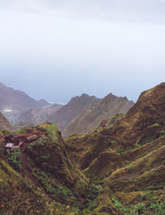 Santo Antao Cape Cabo Verde. Local village on mountain top on hiking trail in Ribeira de Janela