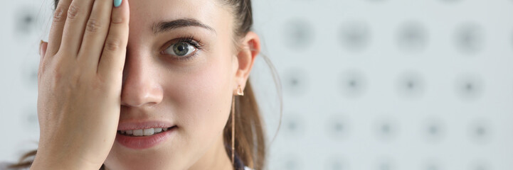 Eye examination by specialist in eye disease.