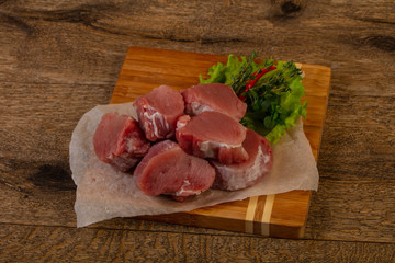 Raw pork tenderloin