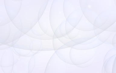 Abstract white background. Backdrop with light transparent bubbles. 3D illustration
