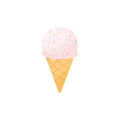 Ice cream vector isolated on white background