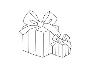 gift box for Christmas, New Year's Day , white background.