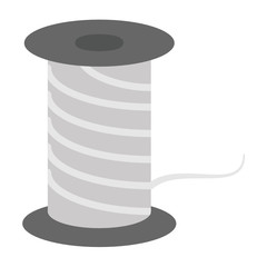 Tailor and Sewing String Reel Vector Color Icon Design, Yarn Spool Concept, Dressmaking Thread on white background, 