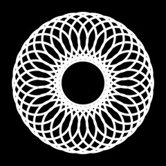 Design monochrome decorative circle element