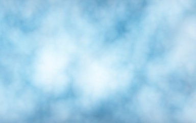 Background of abstract white color smoke isolated on blue color background. The wall of white fog. 3D illustration