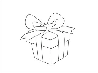 Illustration of gift icon on white background.