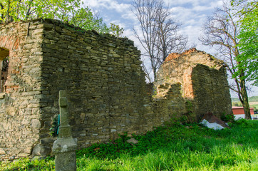 Ruiny cerkwi w Nagórzany  - obrazy, fototapety, plakaty