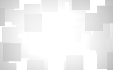White abstract background. Misty backdrop with grey squares. 3D illustration