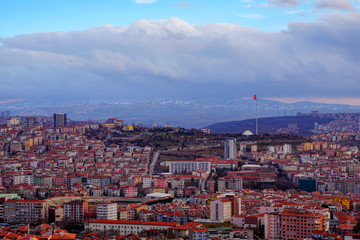 Obraz premium Panoramic view of Ankara city. Ankara is the capital city of Turkey 