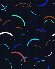 Abstract mix geometrical pattern with color backgound