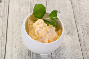 Curd with dry apricot