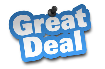 great deal concept 3d illustration isolated