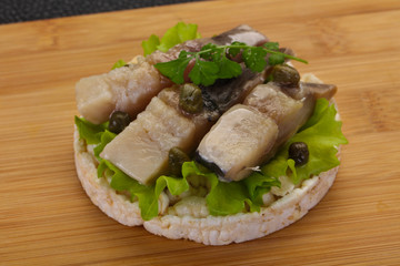 Fototapeta na wymiar Snack with herring