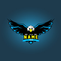 eagle with wings gaming logo 