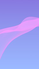 Pink wave on blue sky abstract background. Fluttering pink scarf. Waving on wind pink fabric. Vertical orientation. 3D illustration
