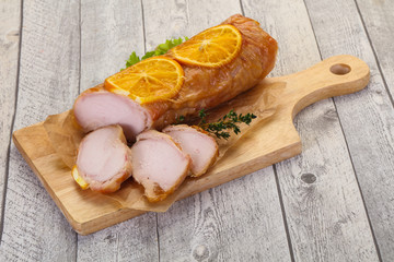 Chicken roll with orange