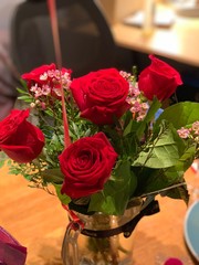 bouquet of red roses