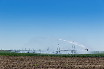 Farm water irrigation pivot system is aumtomatized farms