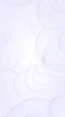 Abstract white background. Backdrop with light transparent bubbles. Vertical orientation. 3D illustration