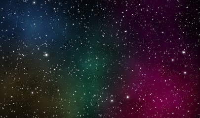 Colorful spacescape illustration design background