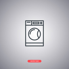 Washing machine icon. Modern line style.