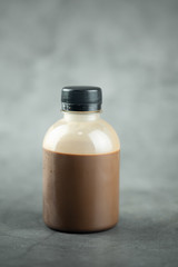 Chocolate milk in bottle