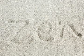 Word Zen on the Sand Zen Garden