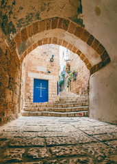 Entrance of St. Archangel Michael Monastery  in Old Jaffa, Tel Aviv.