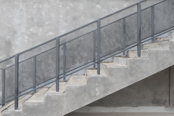 stairs in the cement wall building 