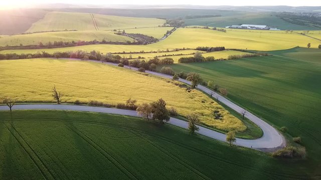 Moravian fields flyby