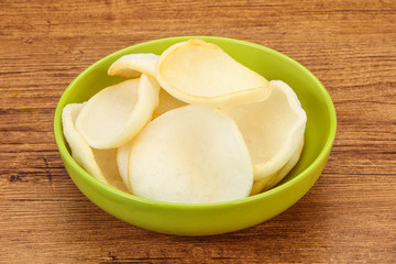 Asian cusine - homemade prawn chips