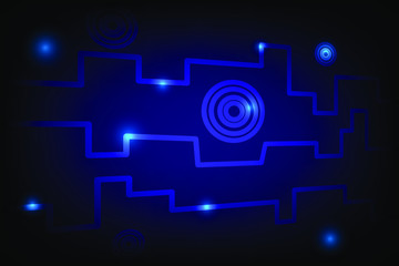 abstract blue background with labyrinth
