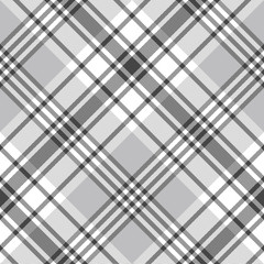 Grey white plaid pattern seamless vector