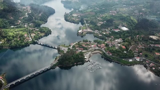 Mirror river from above