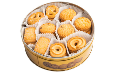 butter christmas cookies isolated