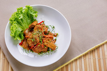 Stir fried pork spicy