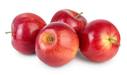 Red apple isolated on white background with clipping path and full depth of field