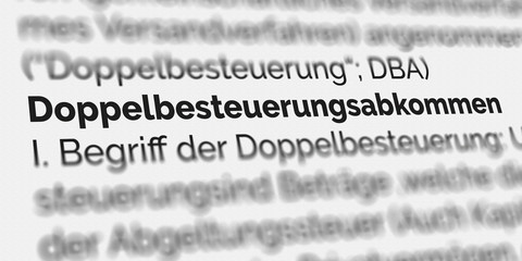 Doppelbesteuerungsabkommen Definition © Nico