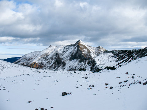 Mountains of the Schochenspitze in winter