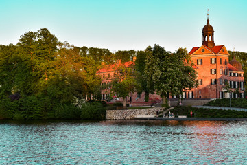 view of the old town, Eutiner See in Eutin Schleswig Holstein Germany.