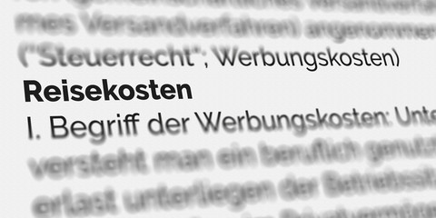 Reisekosten Definition