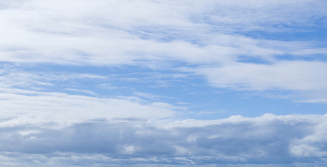 Fototapeta premium Blue sky with clouds at daytime, natural background