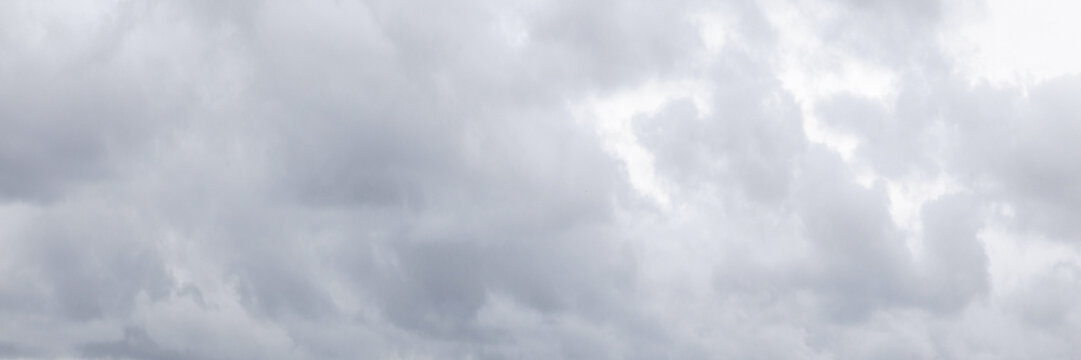Overcast gray sky at daytime, natural sky background