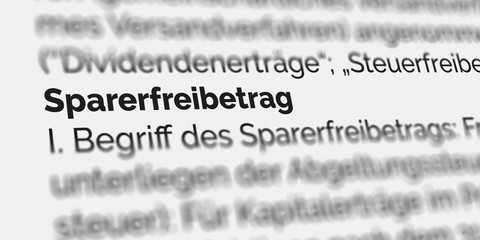 Sparerfreibetrag Definition