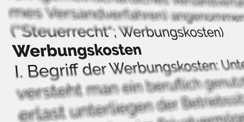 Werbungskosten Definition